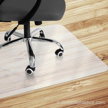 Tappetino per sedia in policarbonato smerigliato da 1,5 mm per pavimenti duri